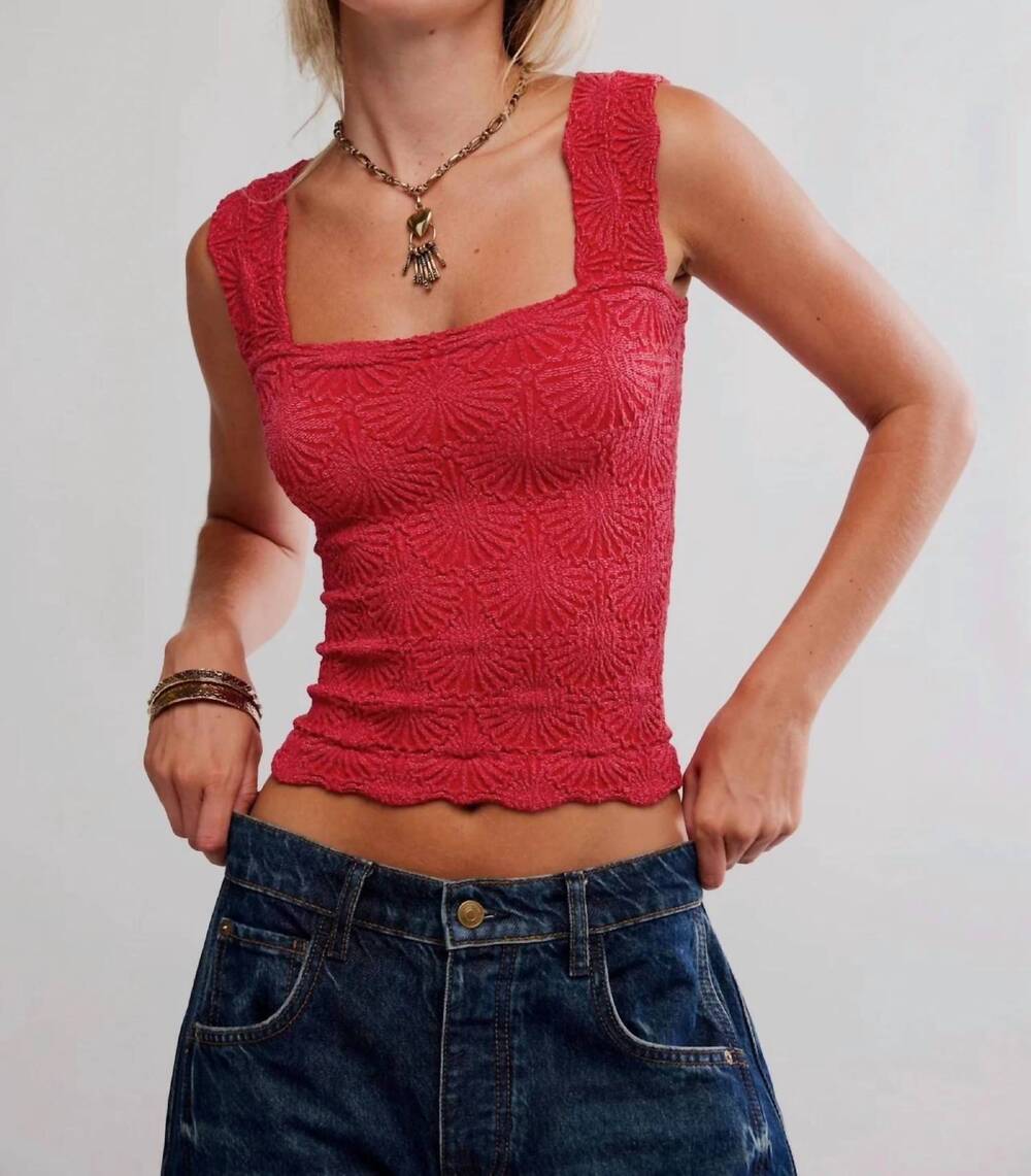 NEW FREE PEOPLE love letter cami top in salsa